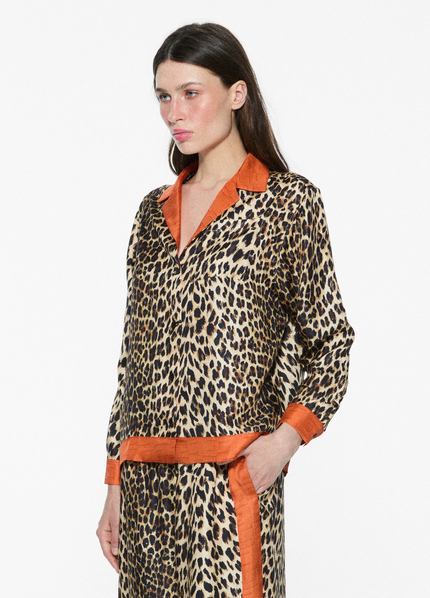 Leopard Silk Shirt